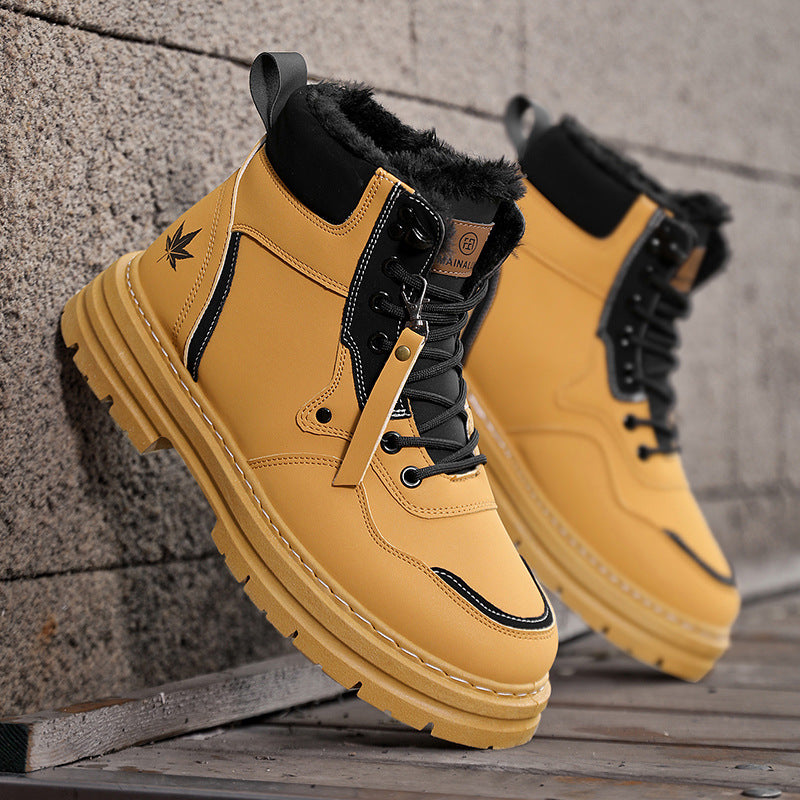Men's Snow Boots Fleece-lined Warm