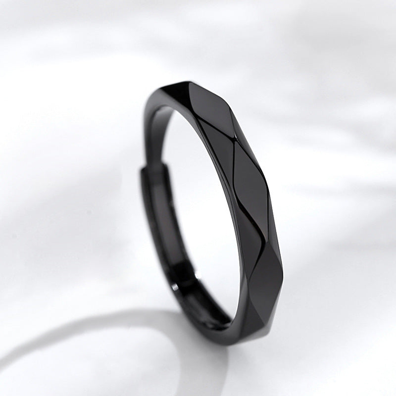 Black And White Diamond Couple Rings Argent Pur Pairs