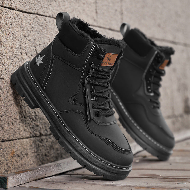 Men's Snow Boots Fleece-lined Warm