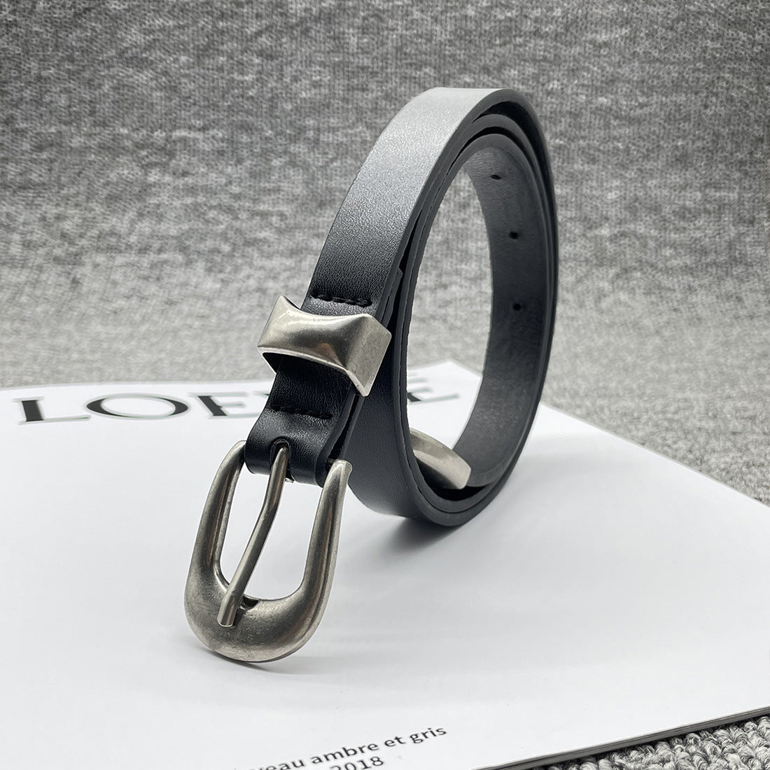Silver Decorative Pin Buckle Belt Fashion