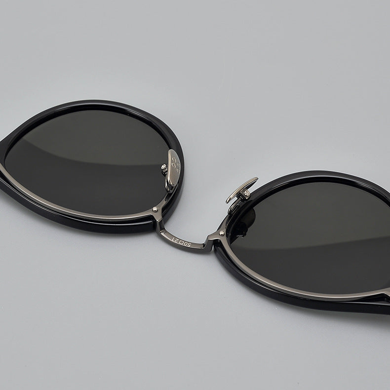 Transparent Handmade Medium Gold Pure Titanium Polarized Sunglasses