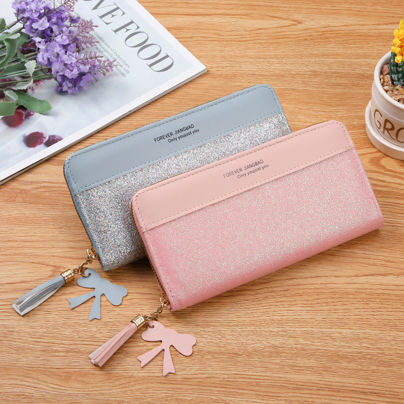 Women's Zipper purse Solid Color