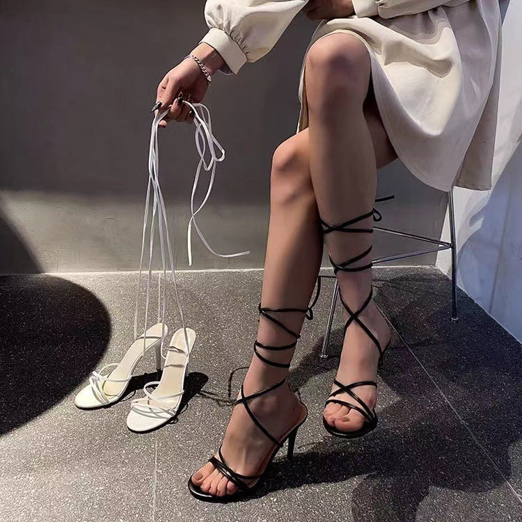 Women's High Heel Sandals Round Toe