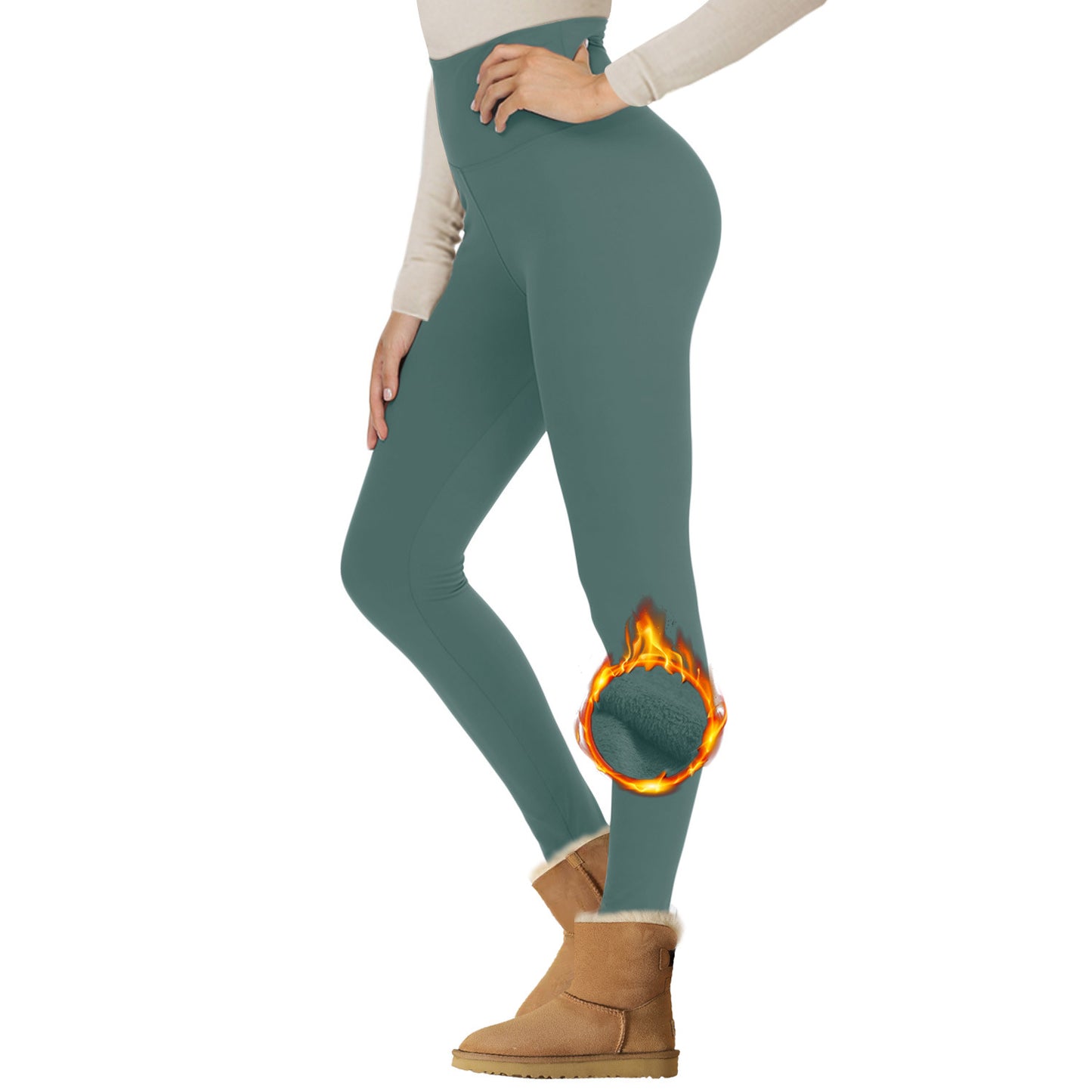 Women's velvet padded leggings