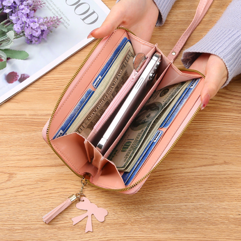 Women's Zipper purse Solid Color