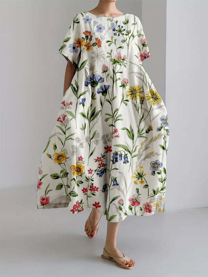 Women's Short Sleeve Print Dress