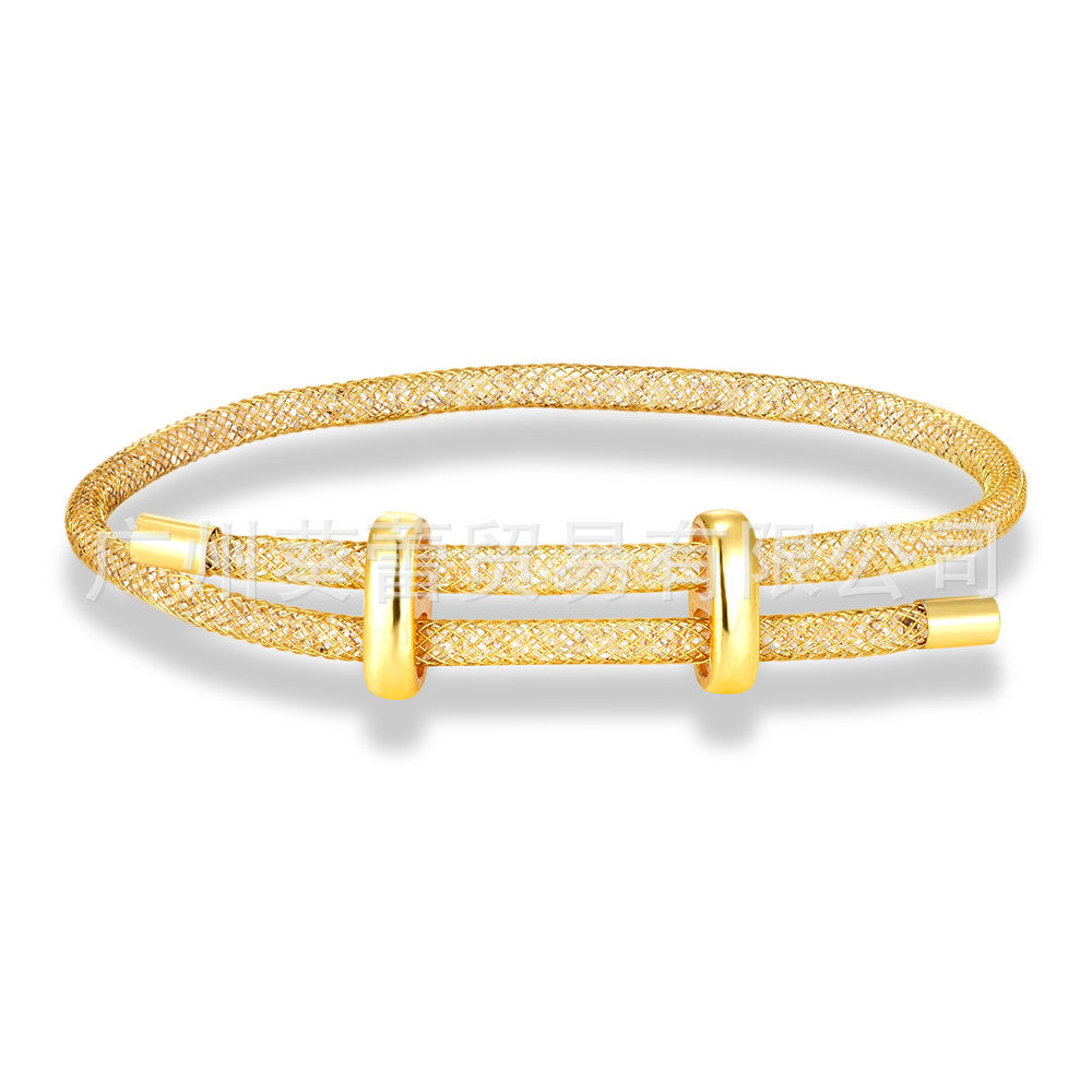 Star bracelet with rhinestone net