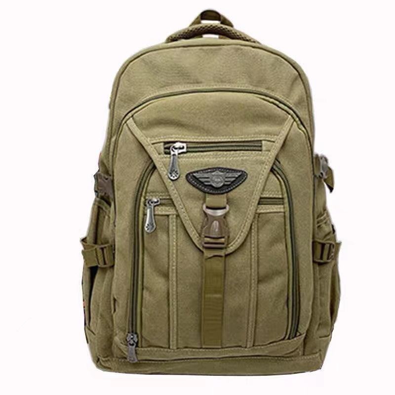 Men's Thick Canvas Backpack Wear-resistant And Durable