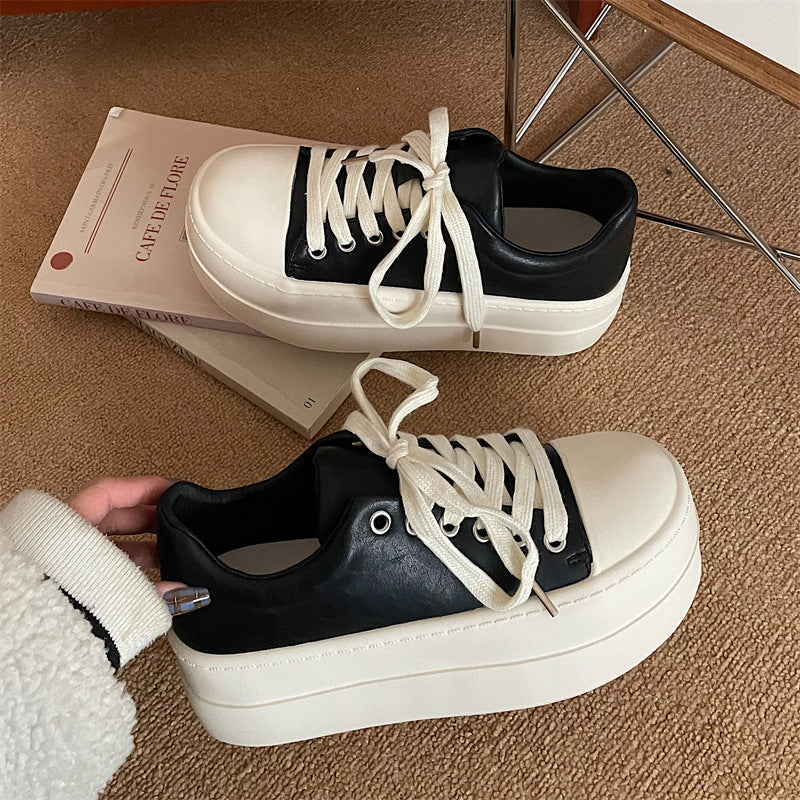 White platform sneakers
