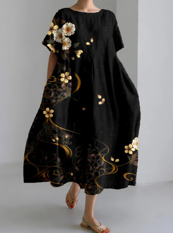 Women's Short Sleeve Print Dress