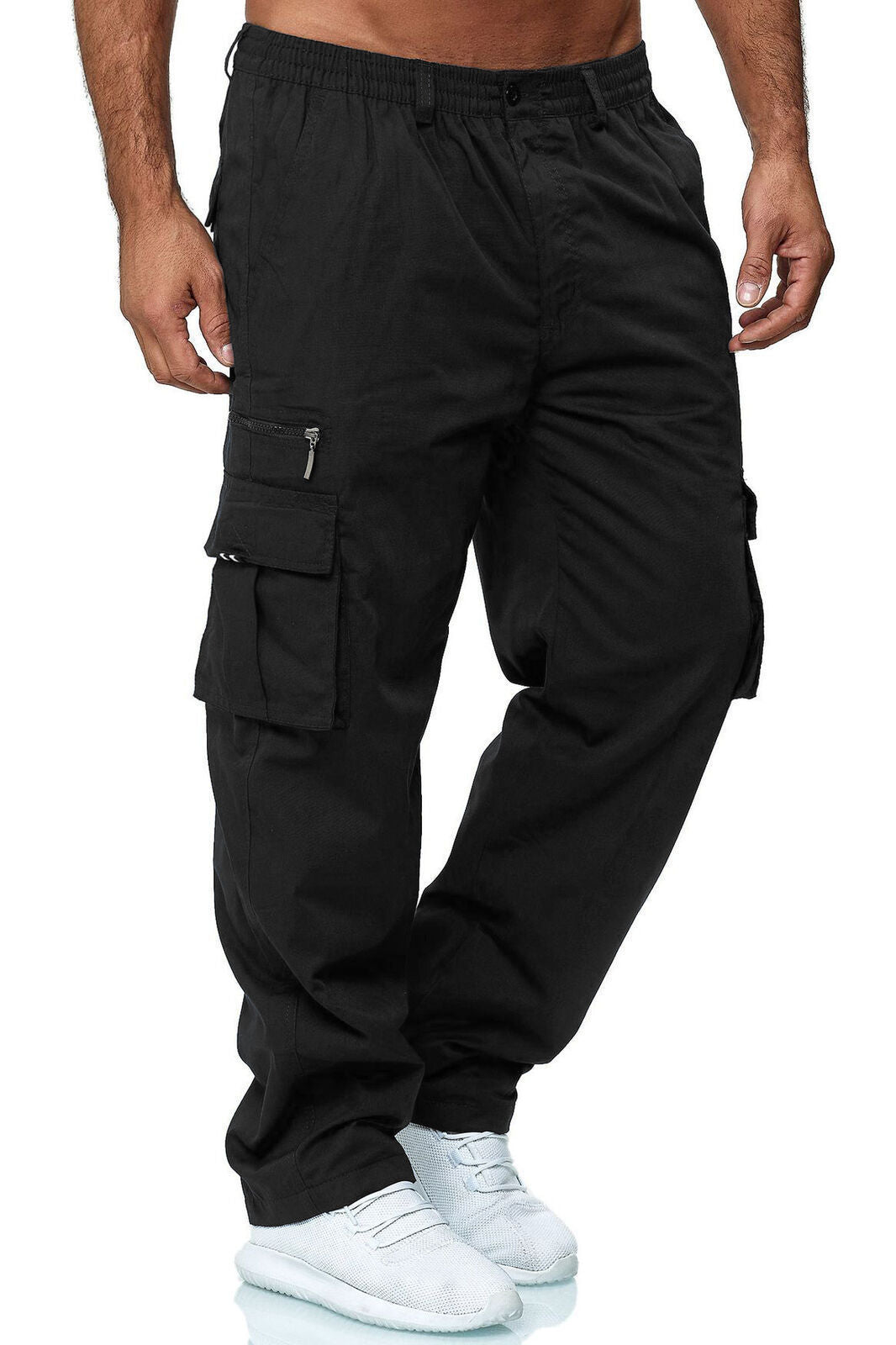 Men's Casual Loose Straight Cargo Pants