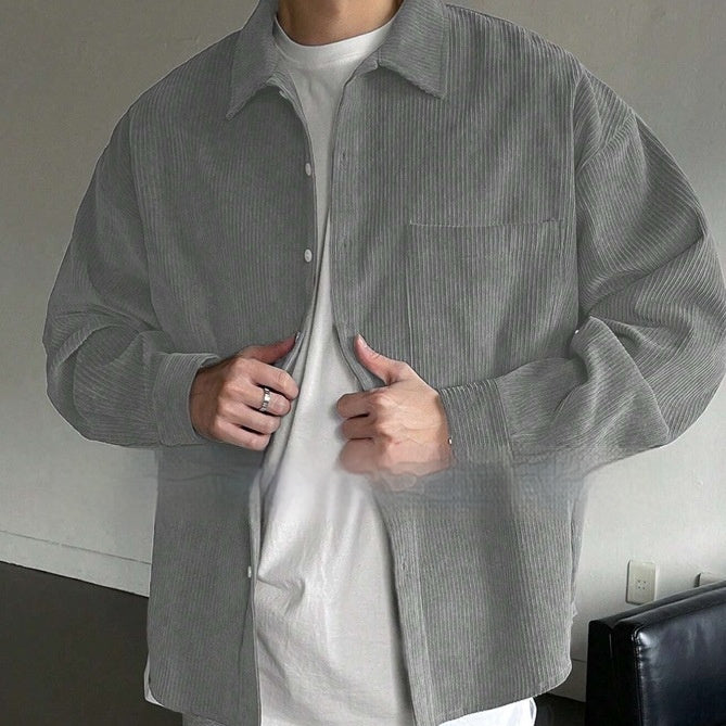 Men's casual corduroy shirt