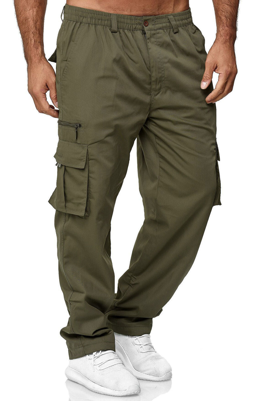 Men's Casual Loose Straight Cargo Pants