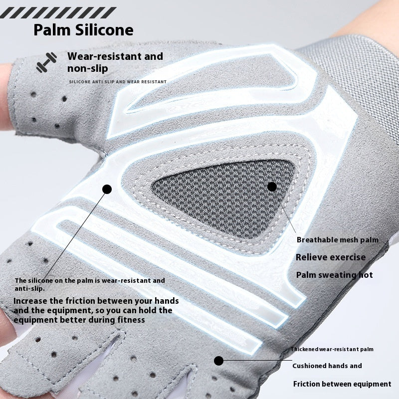 Women´s Fitness Training Shock-absorbing Half Finger Gloves