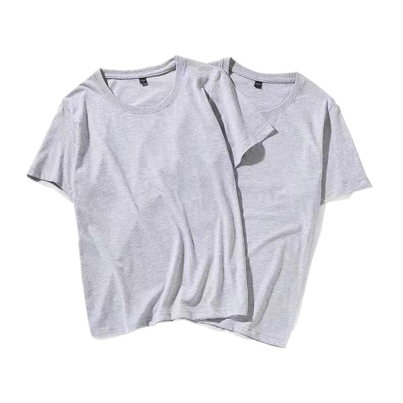 Casual Round Neck Plus Size Bottoming Shirt Men's Short Sleeve