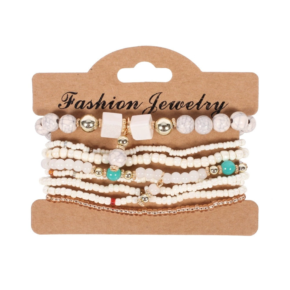 Women's Handmade Bohemian Beaded Bracelet Set
