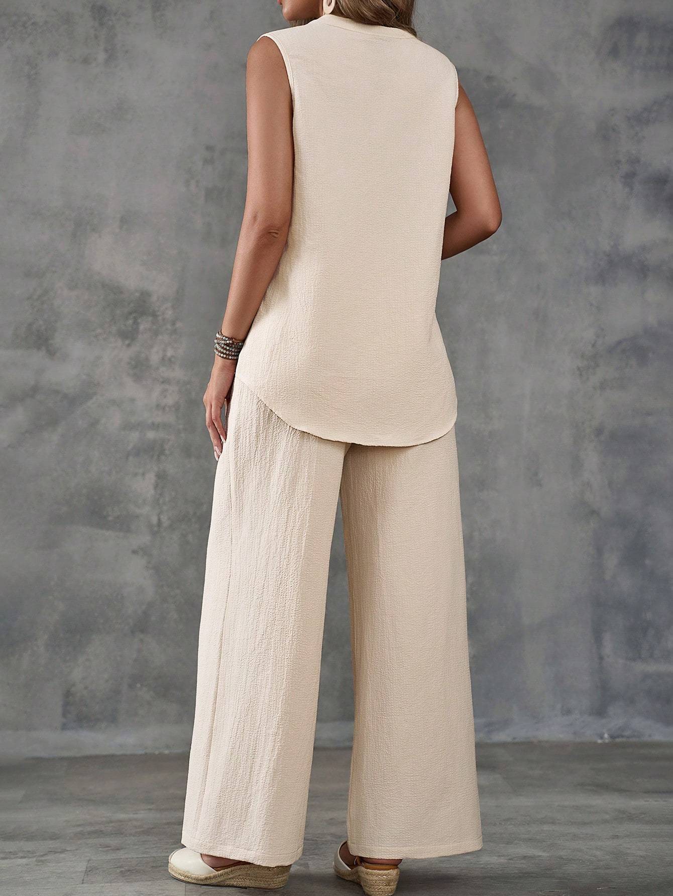 Women´s Pants Sleeveless Vest And Set