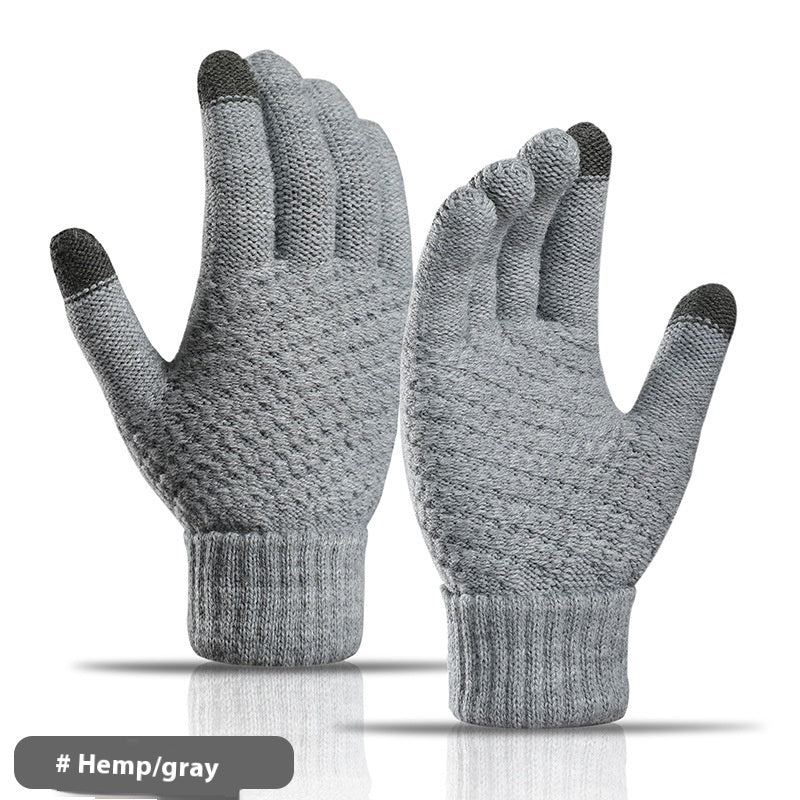 Men's and Women's gloves Cashmere-like Thickened Warm
