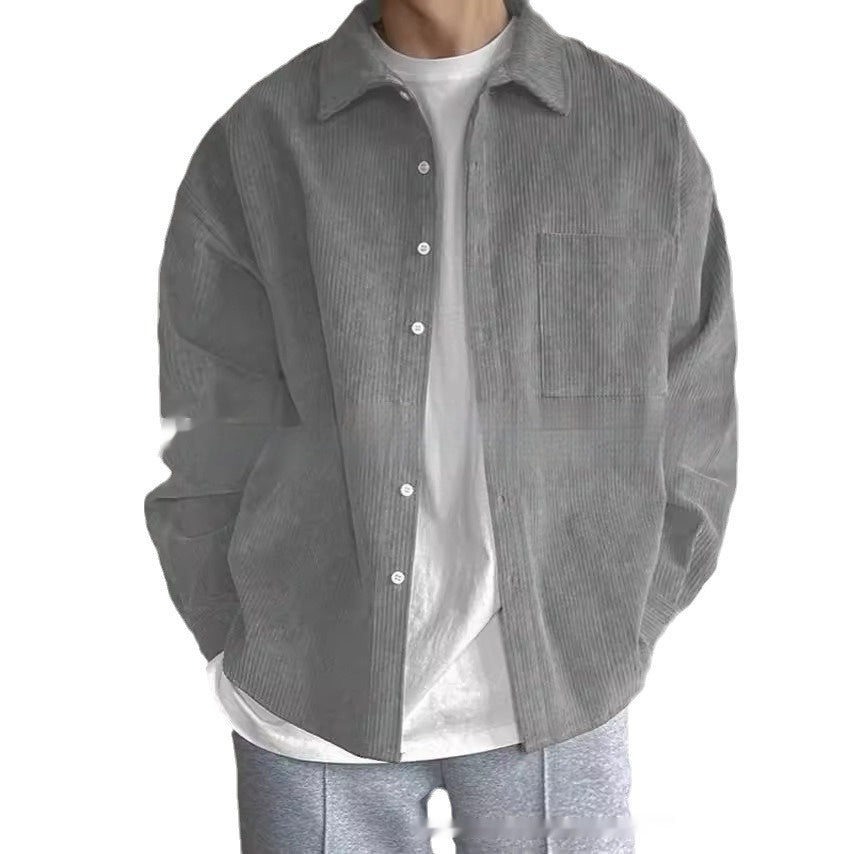 Men's casual corduroy shirt
