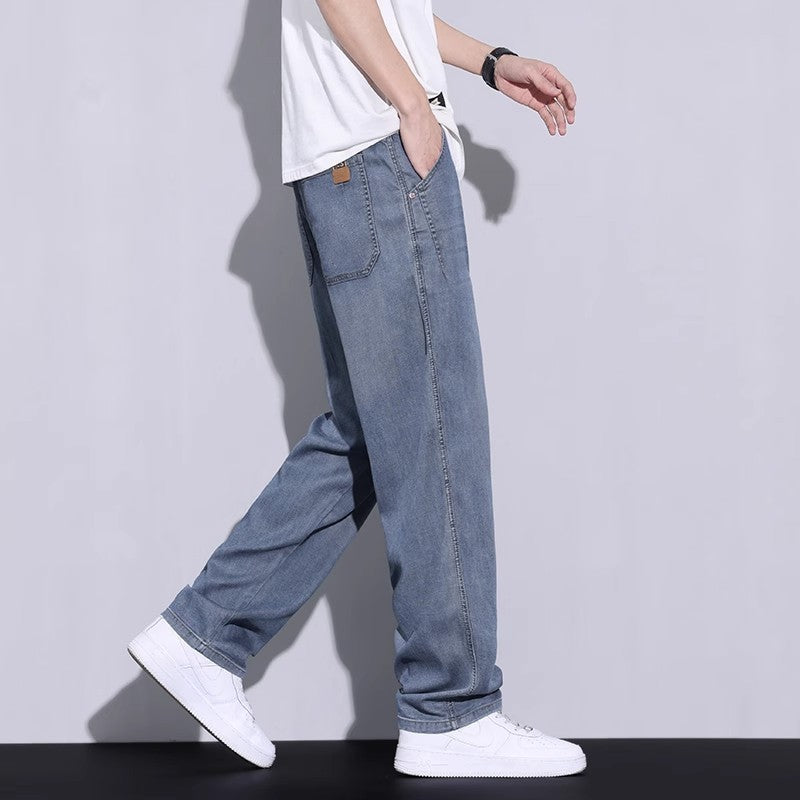 Loose and distressed casual long pants