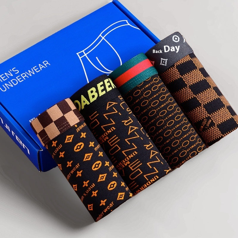 Men's four-pack boxer briefs