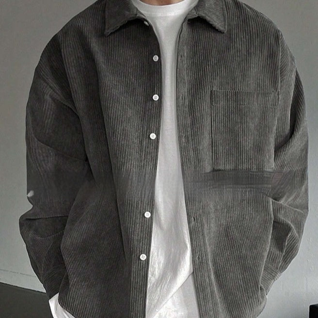 Men's casual corduroy shirt