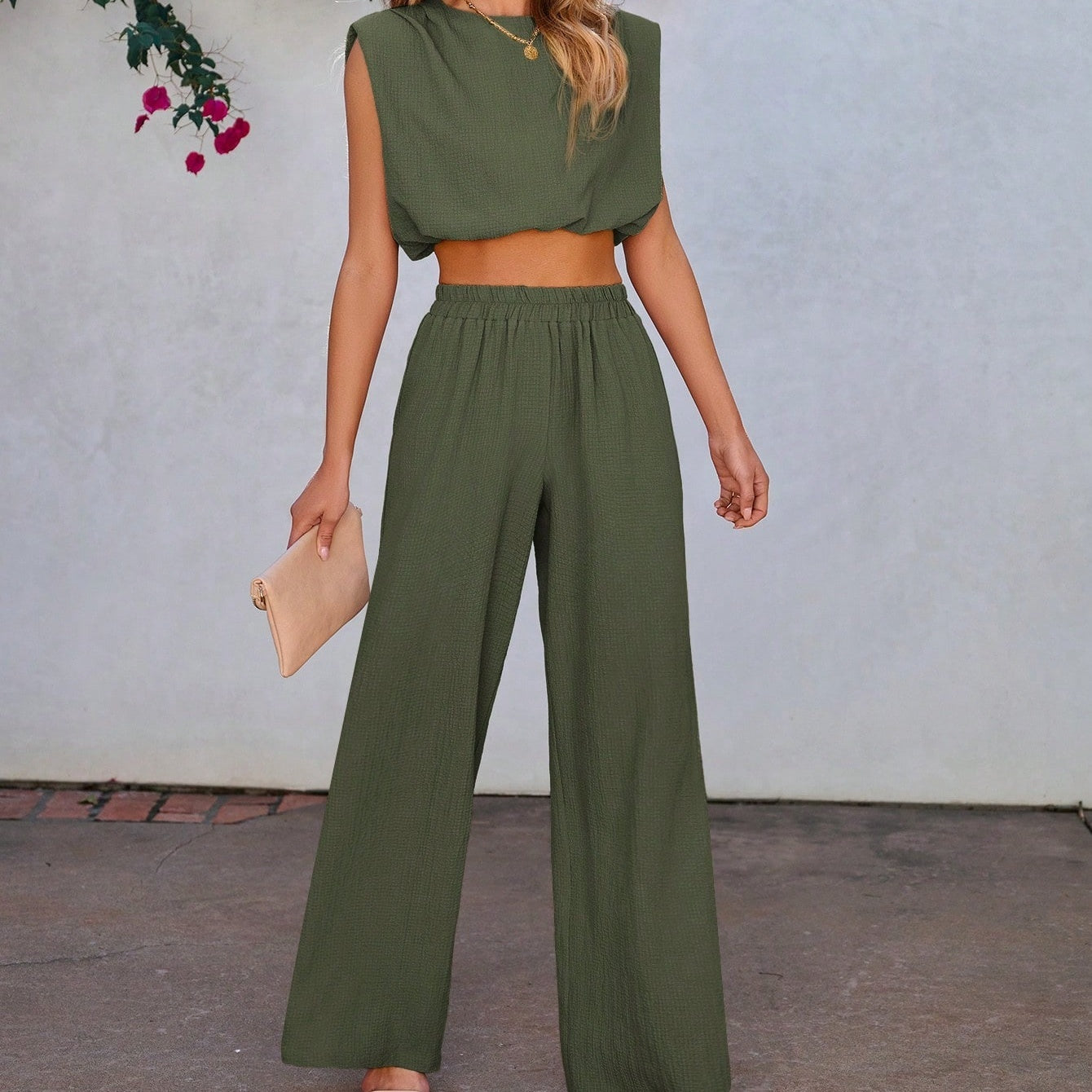 Women´s Sleeveless Top And Long Pants 2-Piece Set
