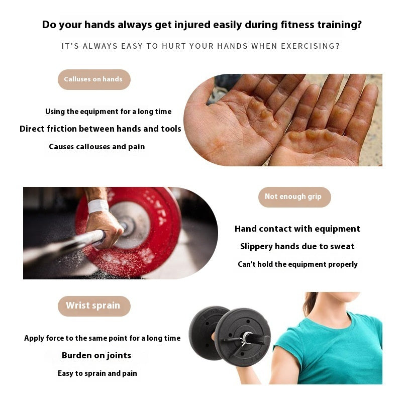 Women´s Fitness Training Shock-absorbing Half Finger Gloves