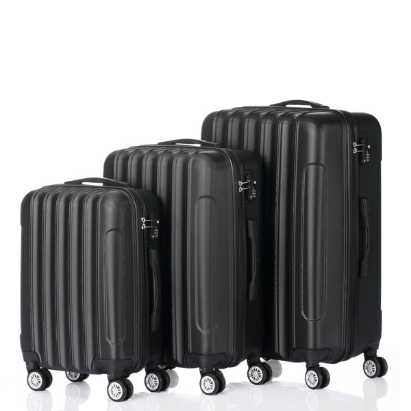 3-In-1 Black Suitcases