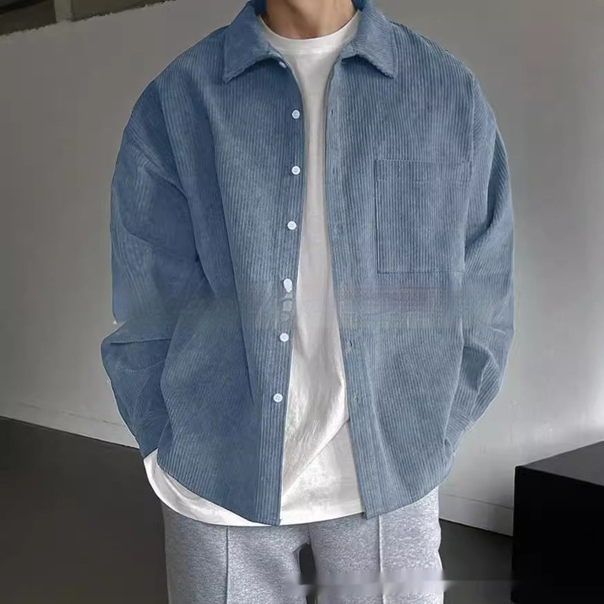 Men's casual corduroy shirt