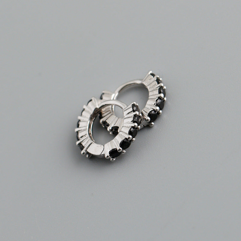 S925 sterling silver hoop earrings