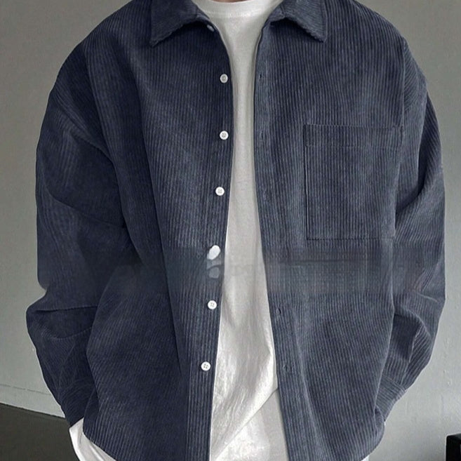 Men's casual corduroy shirt