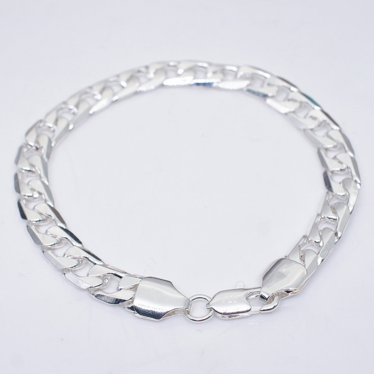 8mm silver plated bracelet