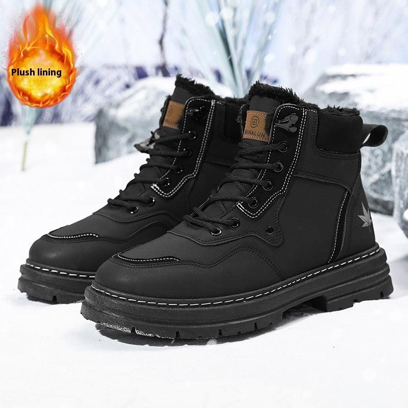 Men's Snow Boots Fleece-lined Warm