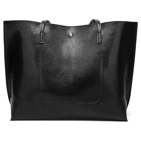Women's Soft Faux Leather Tote Shoulder Bag