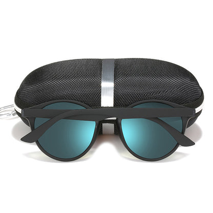 Unisex Retro Polarized Round Colorful Film Sunglasses
