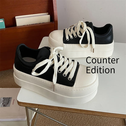 White platform sneakers