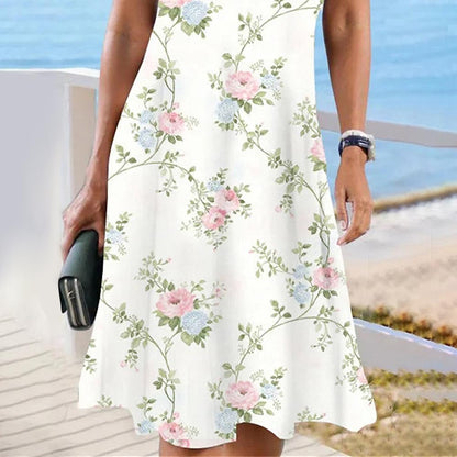 Lace V-neck Short Sleeve Dress