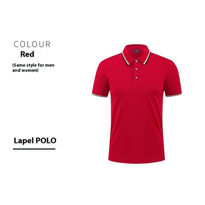 Short-sleeved cotton polo shirt