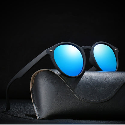 Unisex Retro Polarized Round Colorful Film Sunglasses