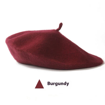 Women's Wool Beret Vintage Hat