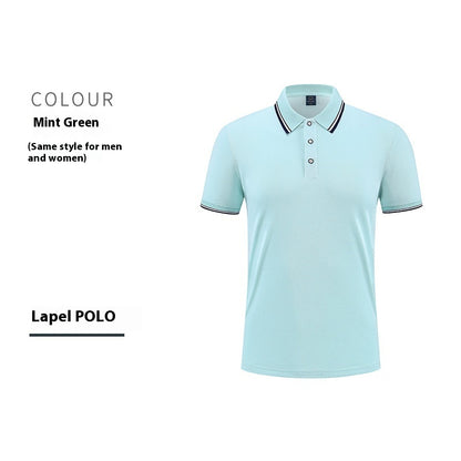 Short-sleeved cotton polo shirt