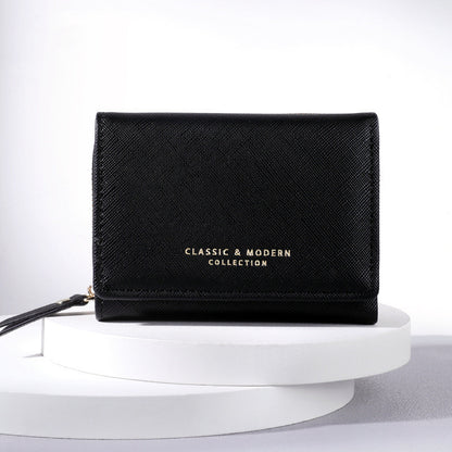 Women's New Three Cute Folding  Crossed Coin Purse