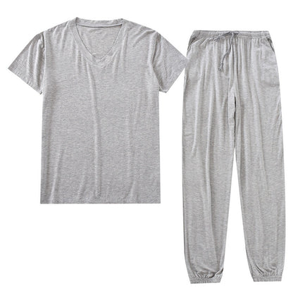 Men's Silk Short Sleeved Pants Set