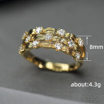 Women's Retro Starry Leaf Ring