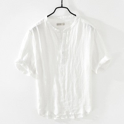 Men's Stand Collar Pullover Shirt