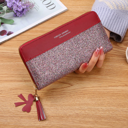 Women's Zipper purse Solid Color