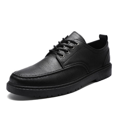 Men's British Black Leather Casual Shoes