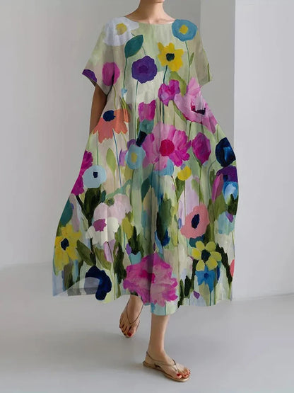 Women's Short Sleeve Print Dress
