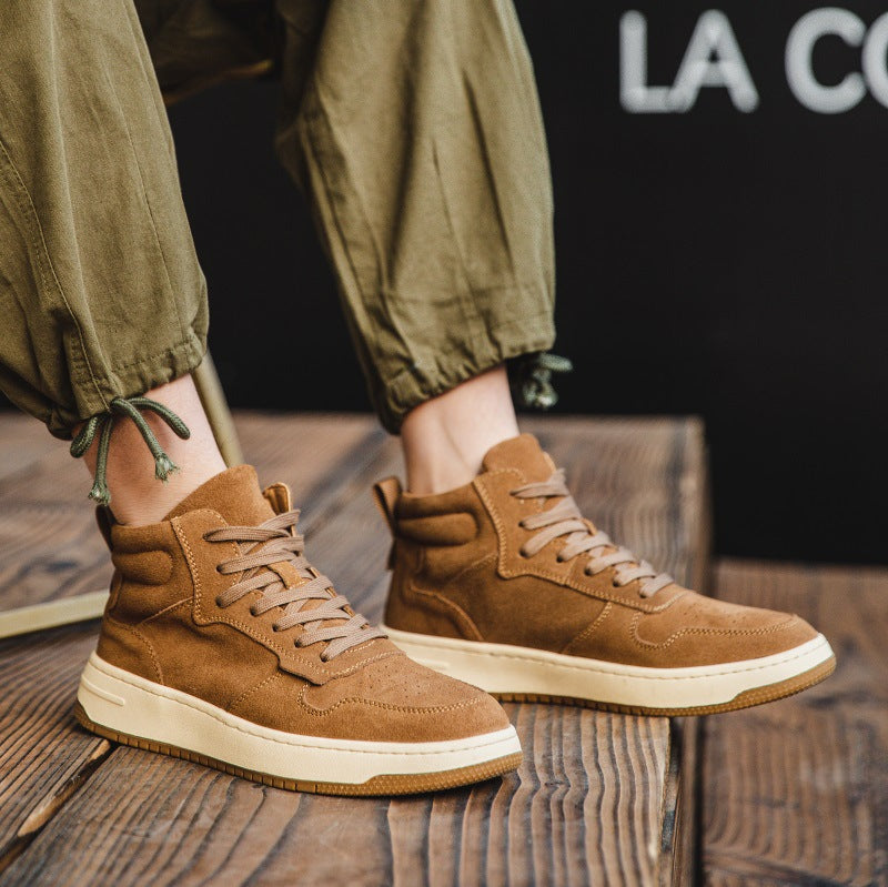Men's Retro Style Mid-Calf Work Boots